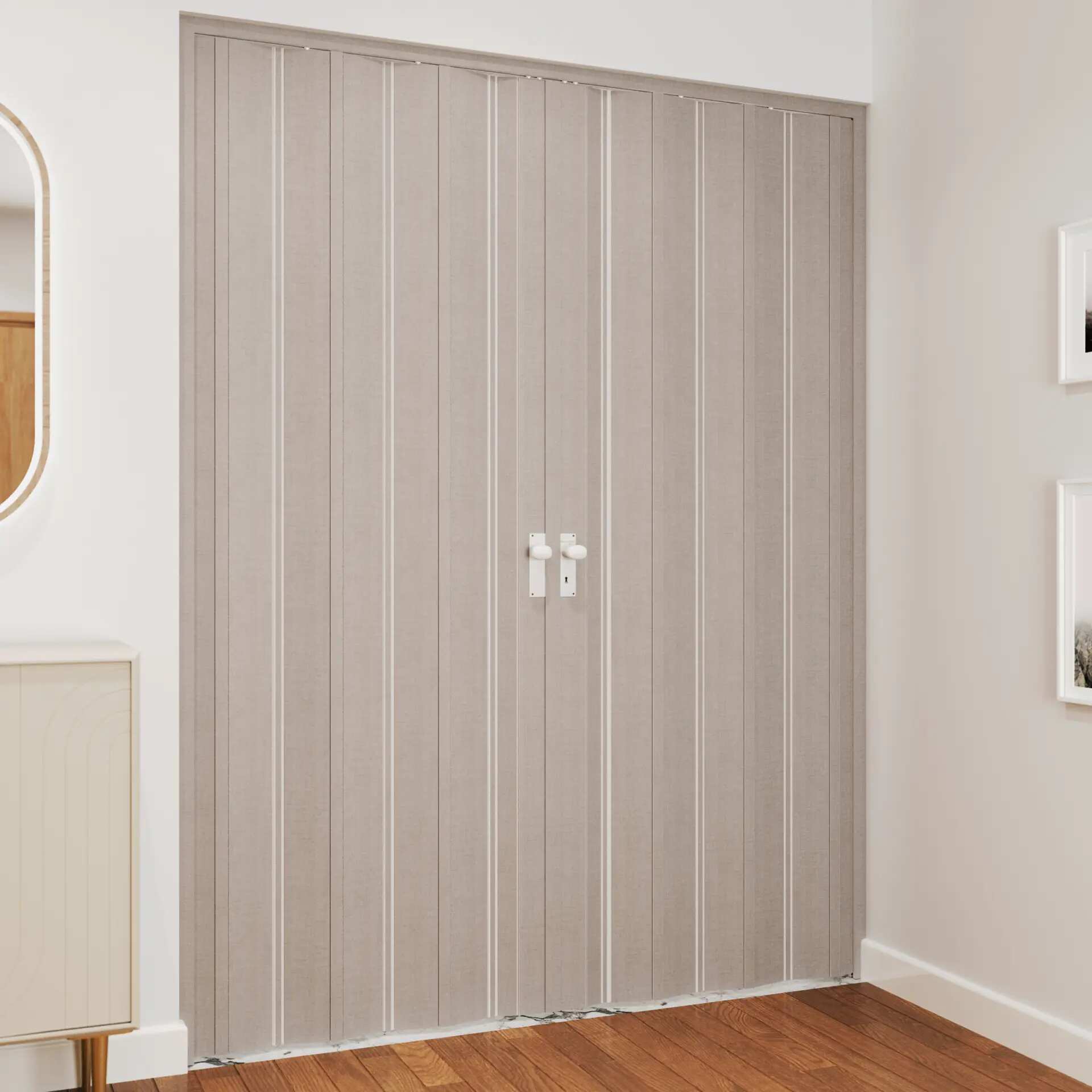 Wood-look Folding Doors