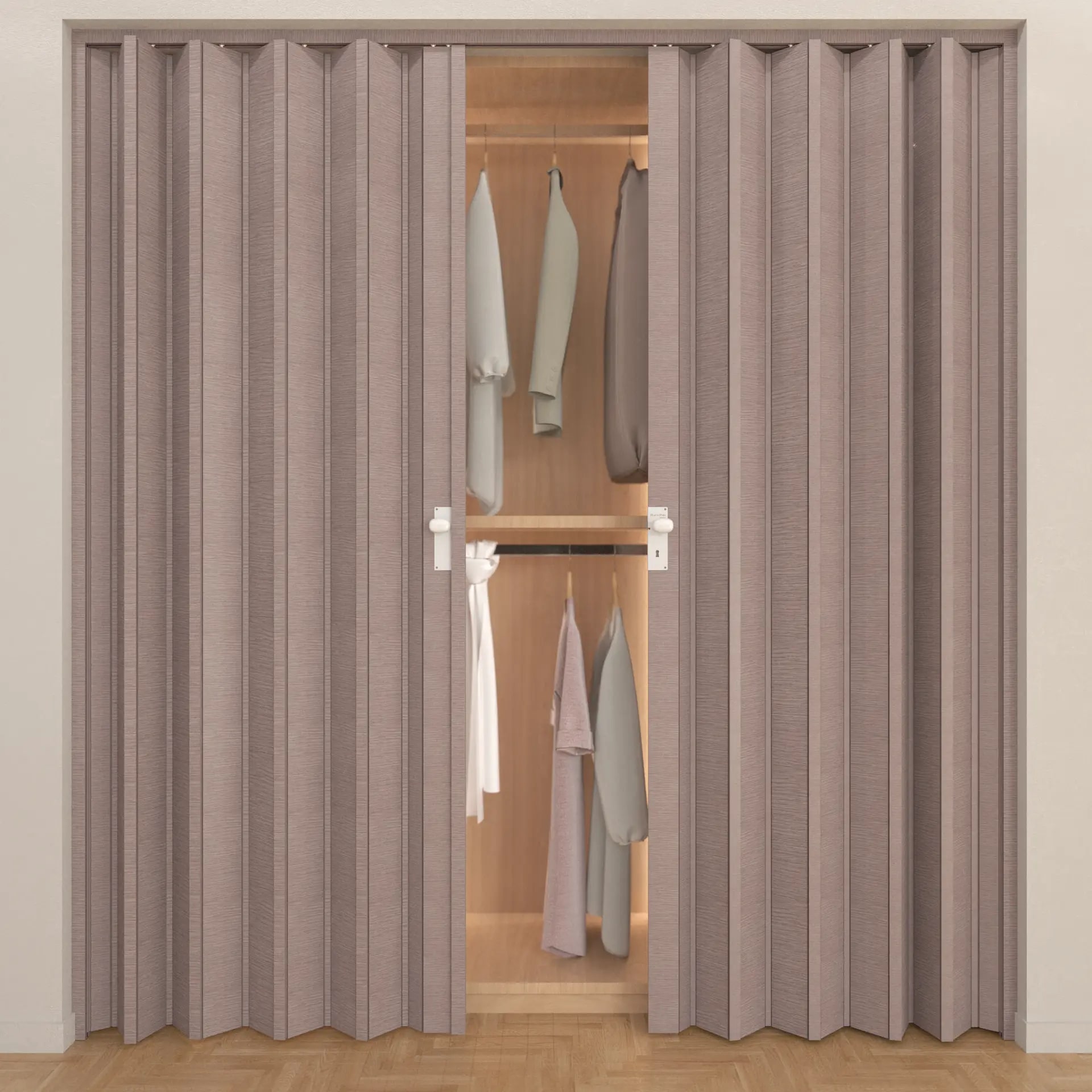 Wood-look Folding Doors