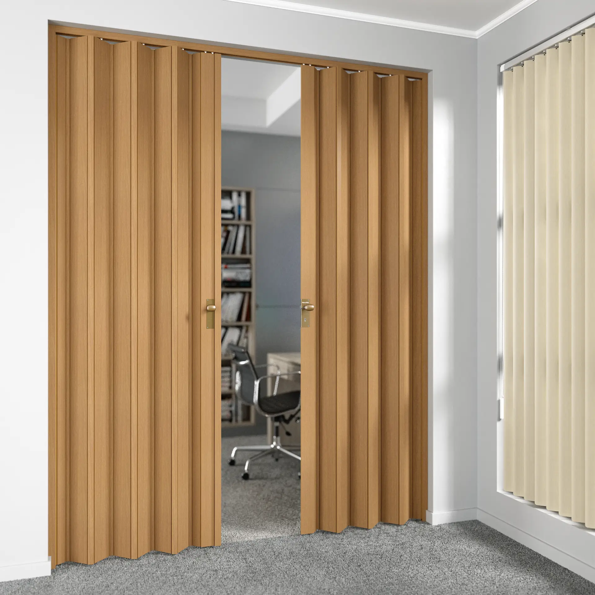 Wood-look Folding Doors