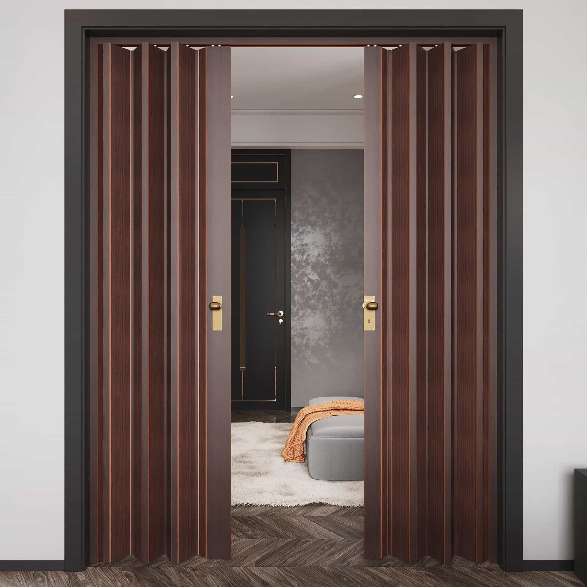 Wood-look Folding Doors