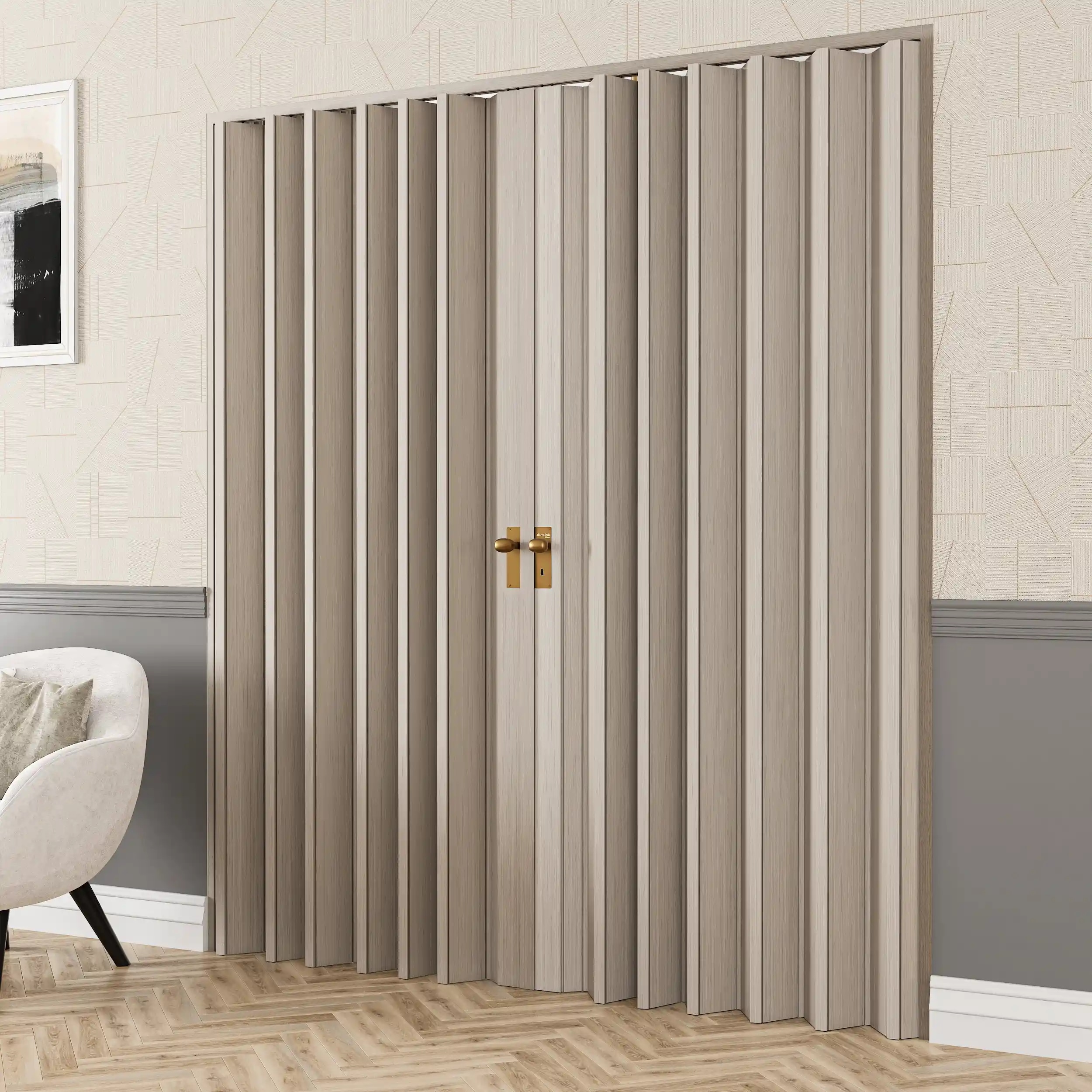 Wood-look Folding Doors