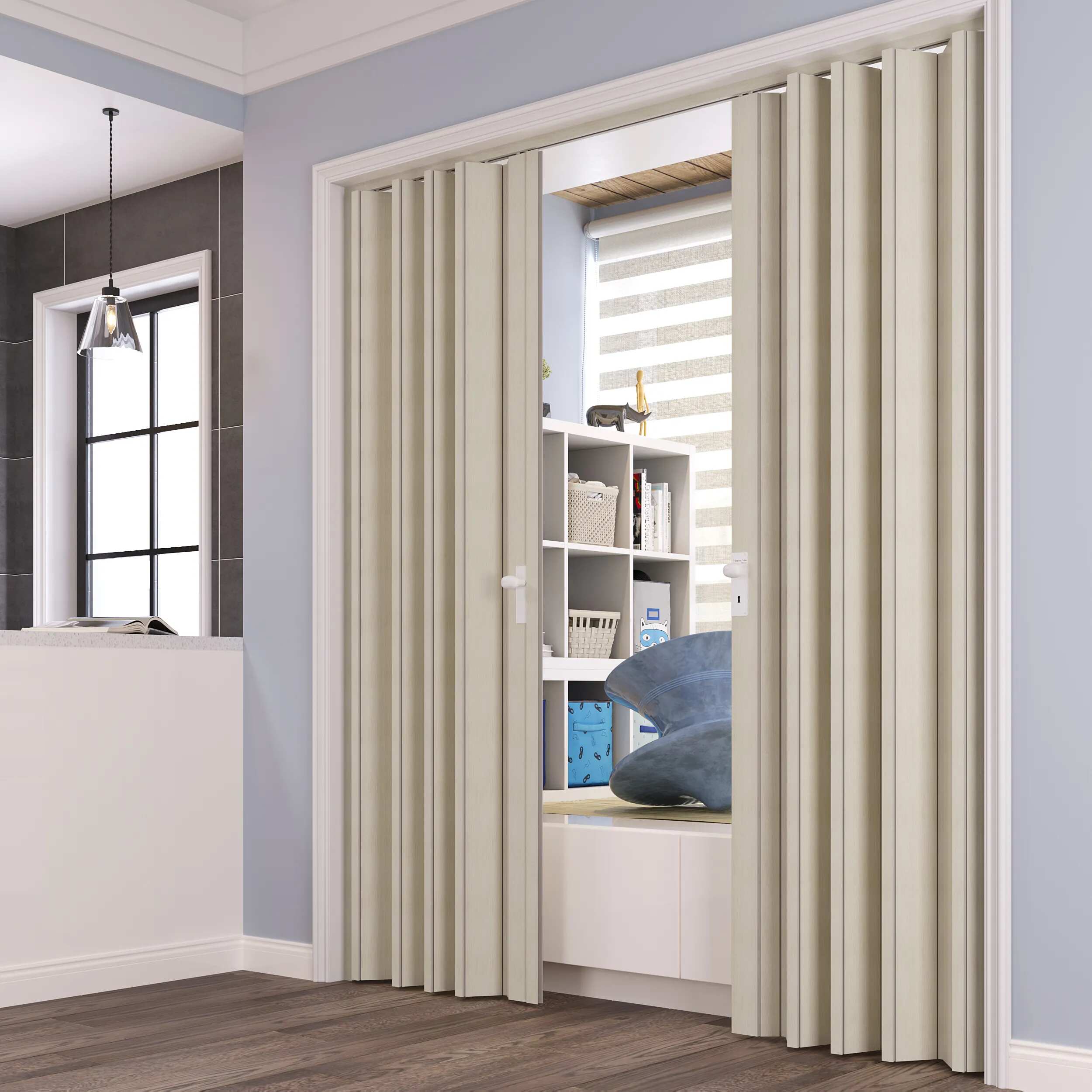 Wood-look Folding Doors
