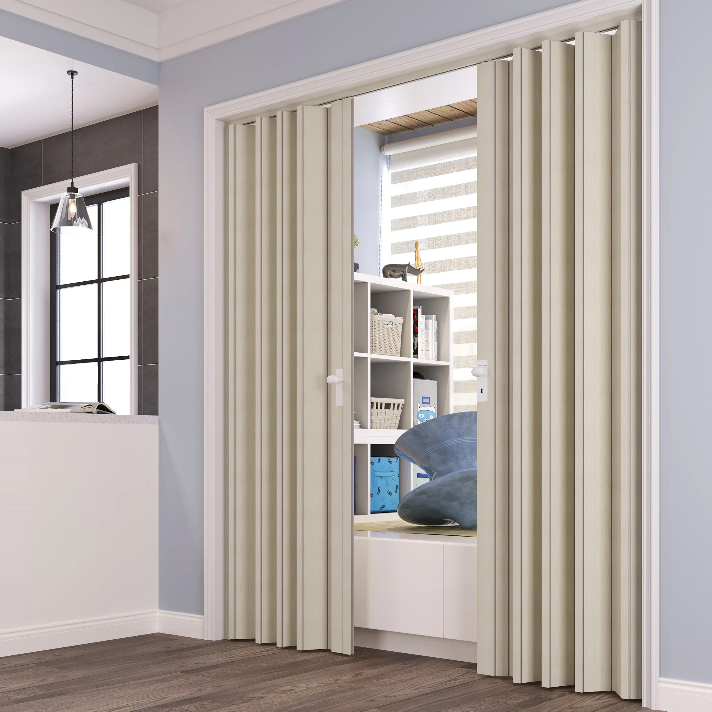 Wood-look Folding Doors