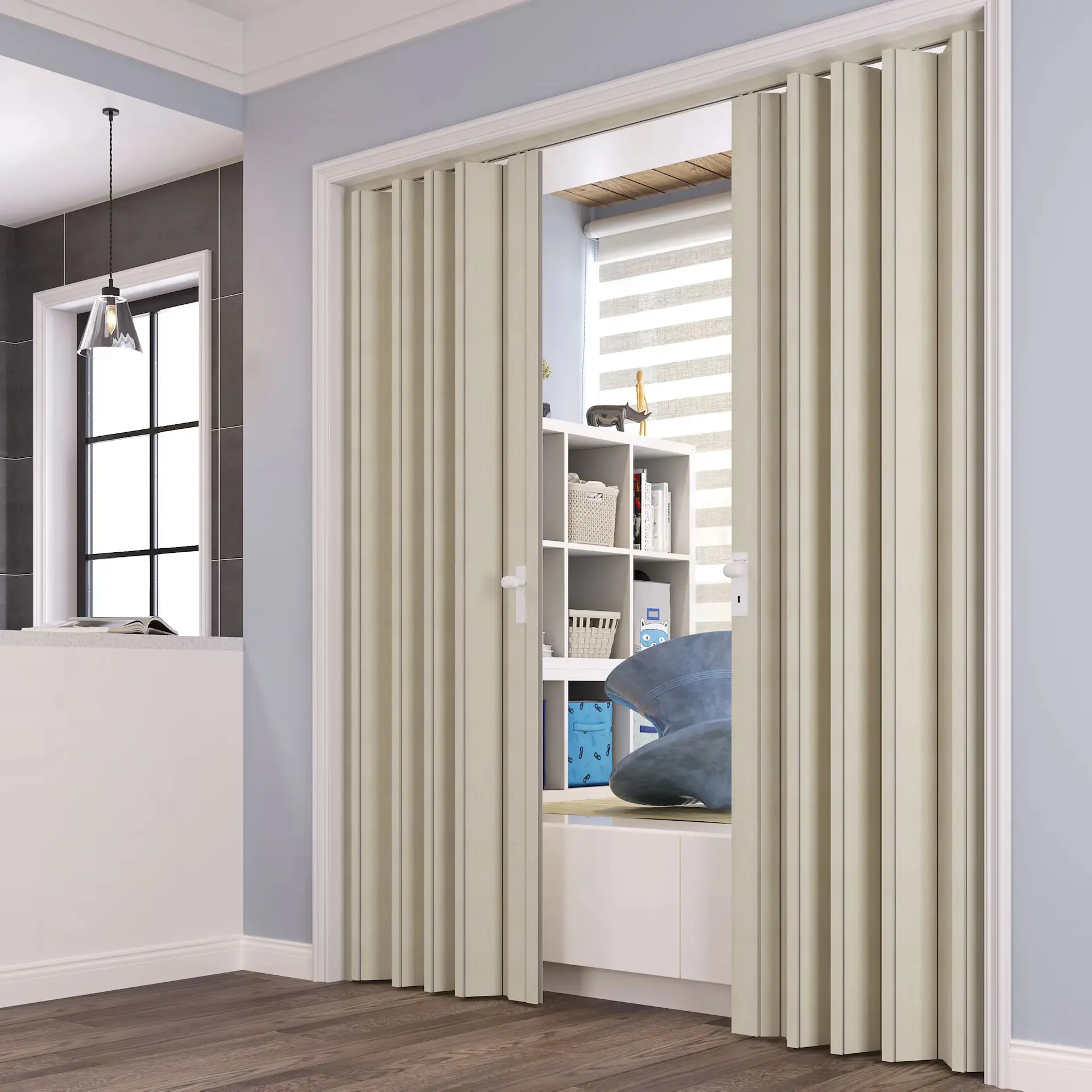 Wood-look Folding Doors